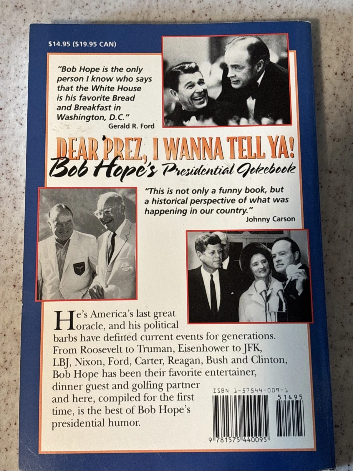BOB HOPE, DOLORES — Bob Hope "Dear Prez, I Wanna Tell Ya!" Signed by Bob HOPE SEE PHOTOS, изображение 2