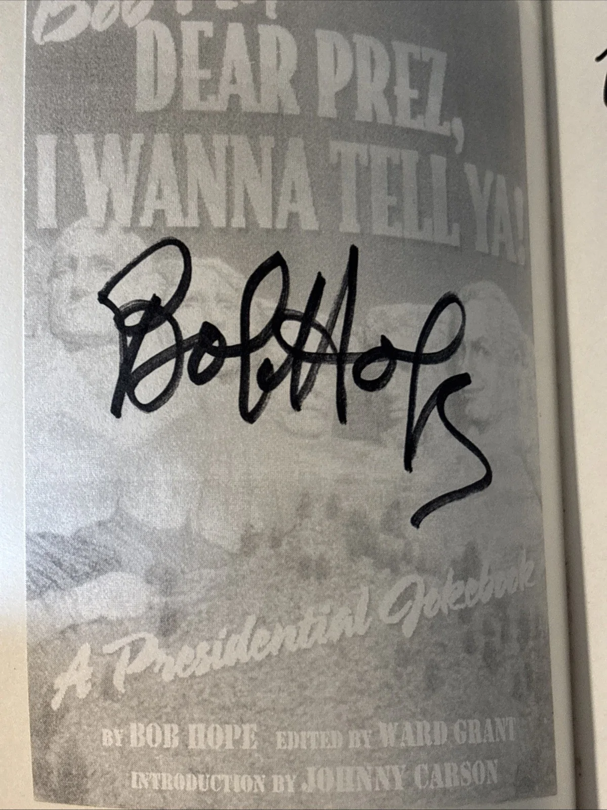 BOB HOPE, DOLORES — Bob Hope "Dear Prez, I Wanna Tell Ya!" Signed by Bob HOPE SEE PHOTOS, изображение 4