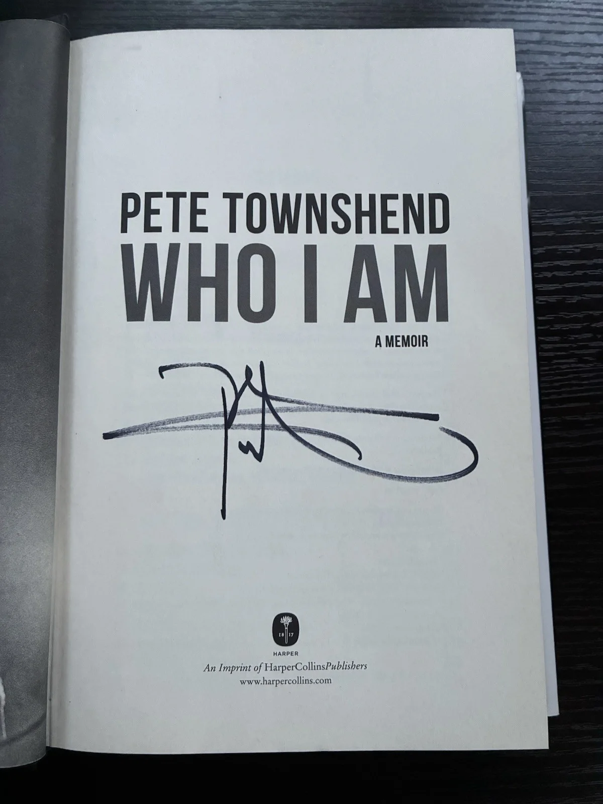 Pete Townshend Who I Am Memoir Signed In Person, image 2