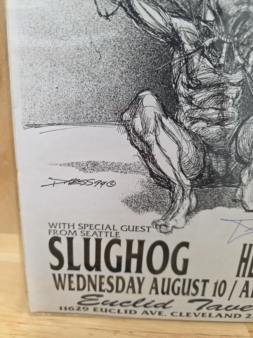 Laughing Hyenas And Slug Hog Poster Signed Autographed Hard Core Music 99, изображение 3