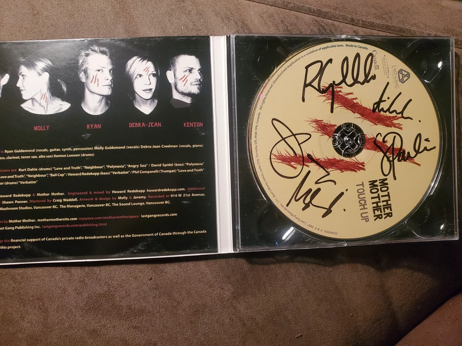 Mother Mother Touch Up CD SIGNED!! 2007, image 2