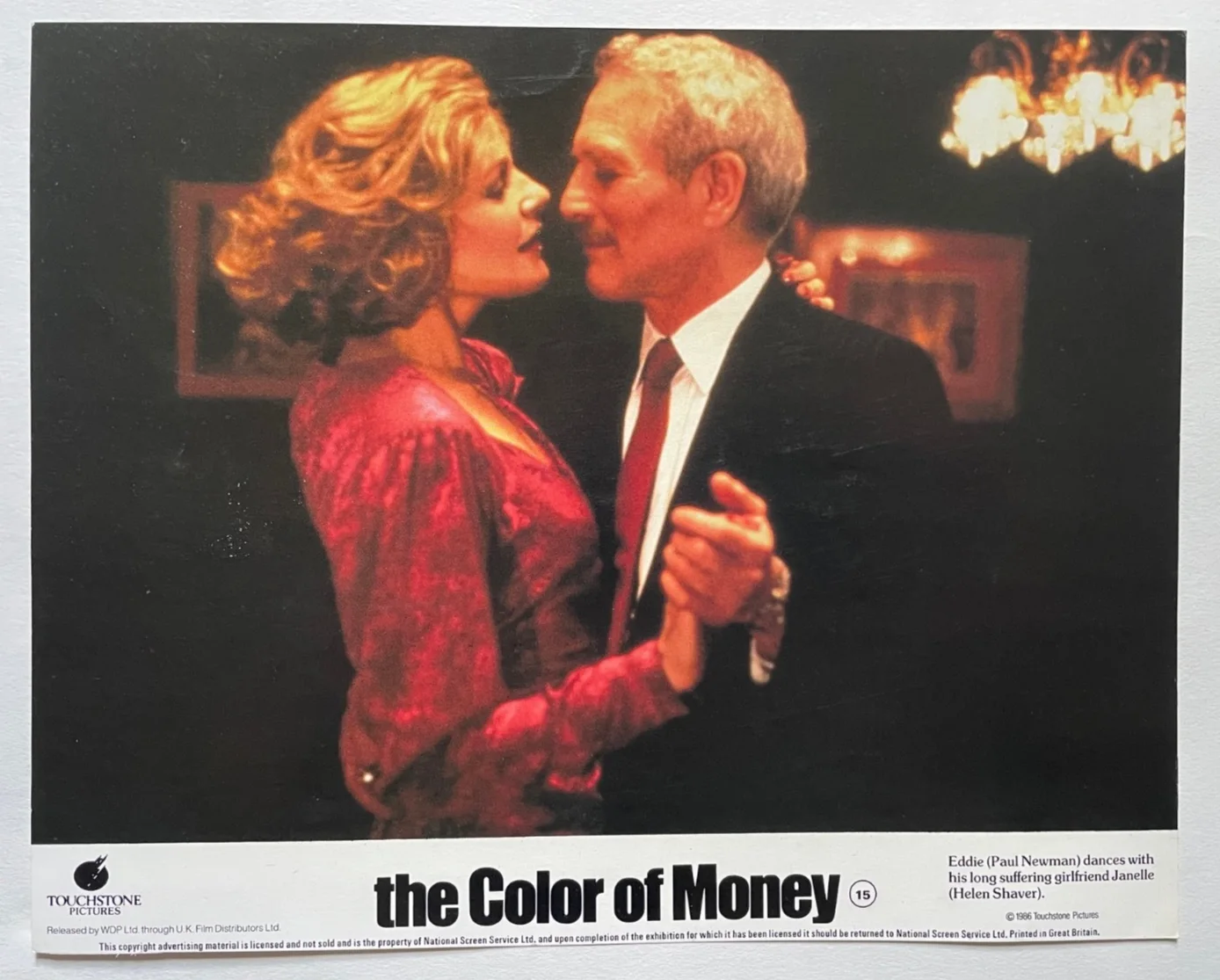 THE COLOR OF MONEY (1986) Lobby Cards FOH Stills, Tom Cruise, Paul Newman, изображение 4