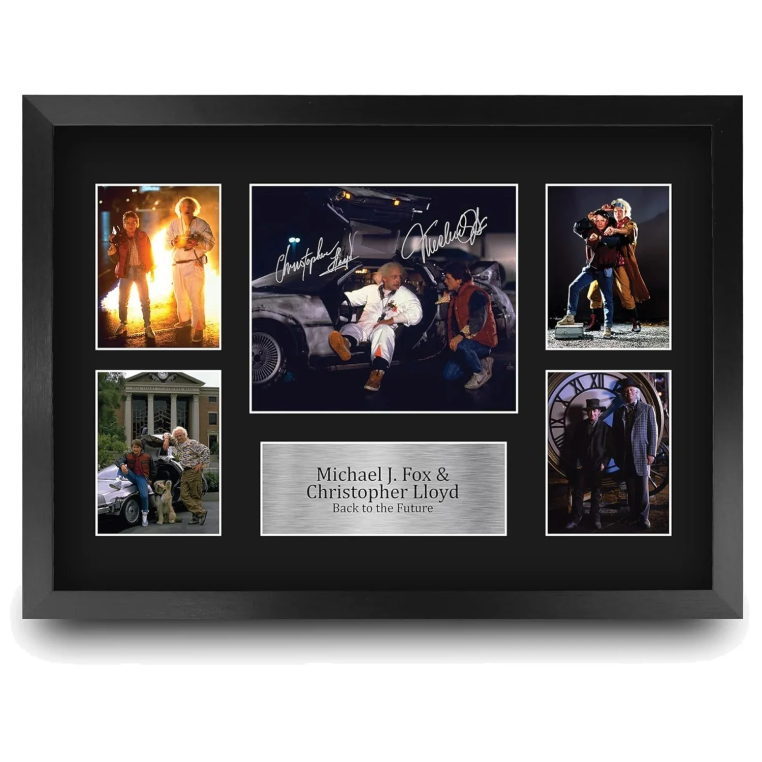 Michael J Fox & Christopher Lloyd — Back to the Future Signed Display 16x12 - Movie Memorabilia
