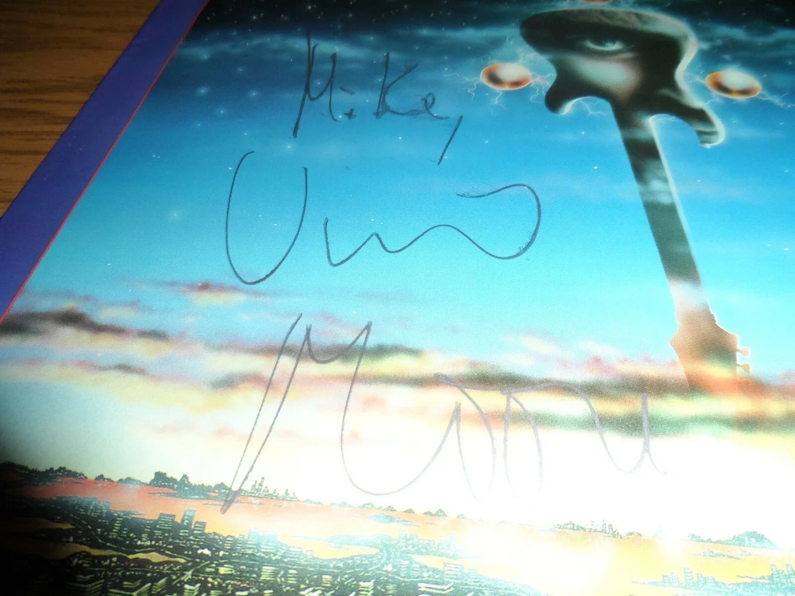 VINNIE MOORE AUTHENTIC AUTOGRAPHED SIGNED MIND'S EYE VINYL RECORD ALBUM, image 2