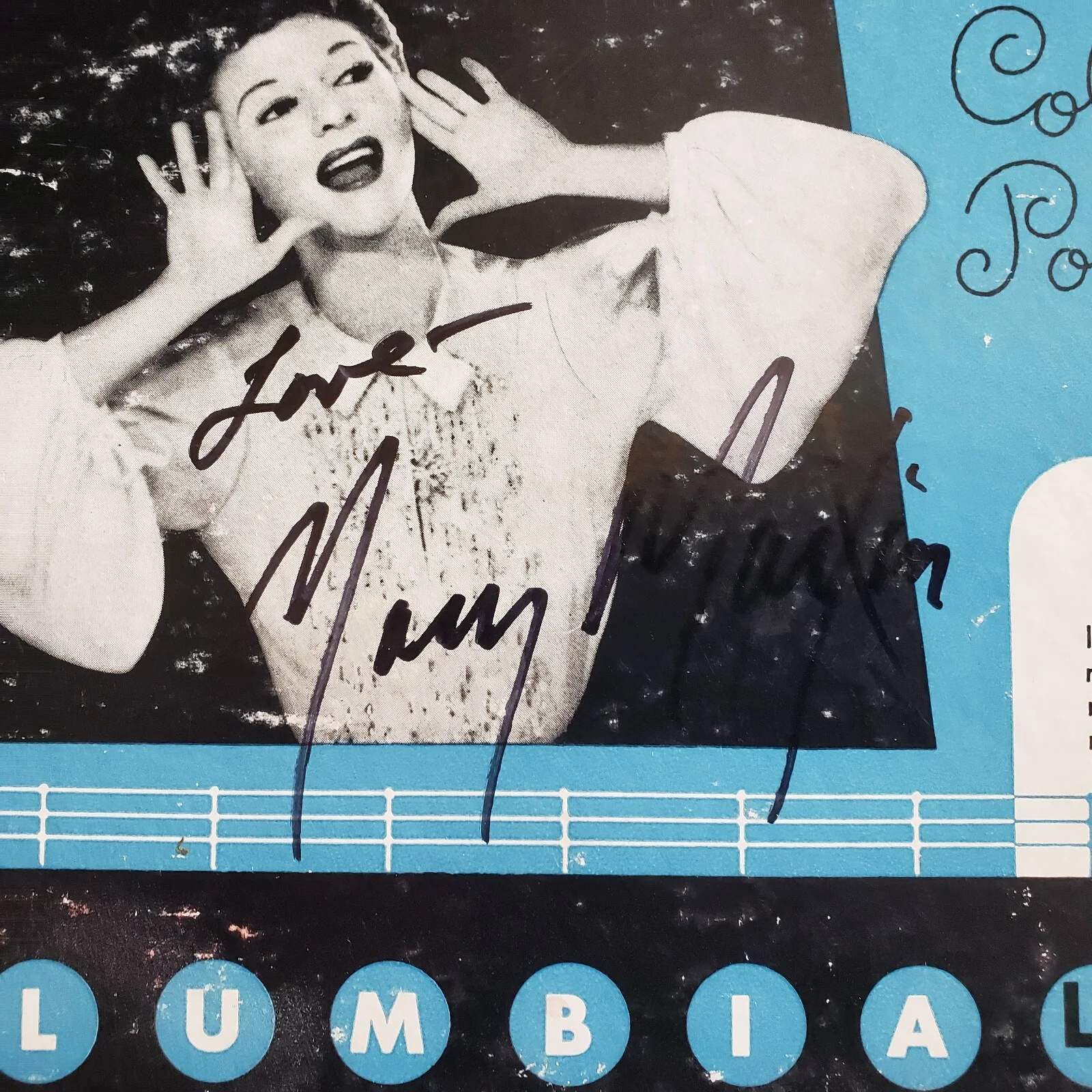 Mary Martin — MARY MARTIN Hand Signed ANYTHING GOES Cole Porter Columbia LP 1950, изображение 2