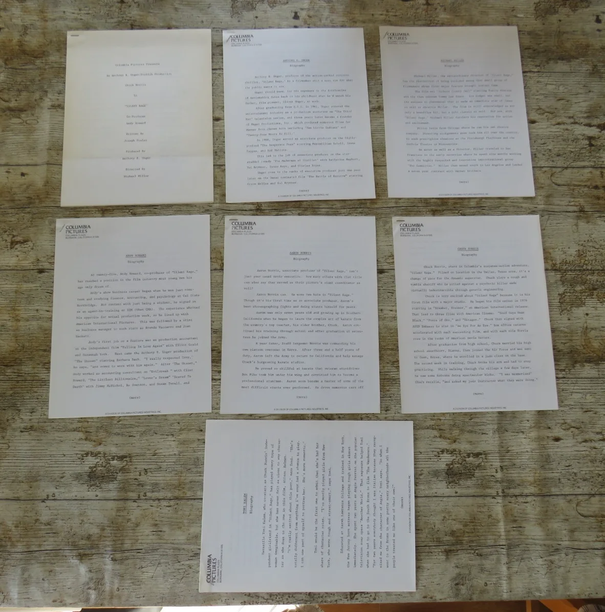 SILENT RAGE ORIGINAL 1982 CINEMA FILM MOVIE PRESS KIT Chuck Norris 7 PHOTOS, изображение 3