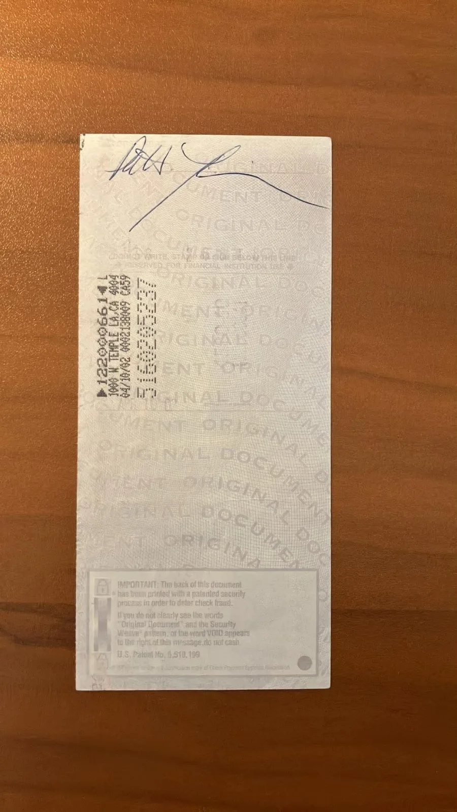Jasmine St Claire — *SUPER RARE* Jasmine St Claire Autograph Personal Check (Adult Film Star / ECW), изображение 2