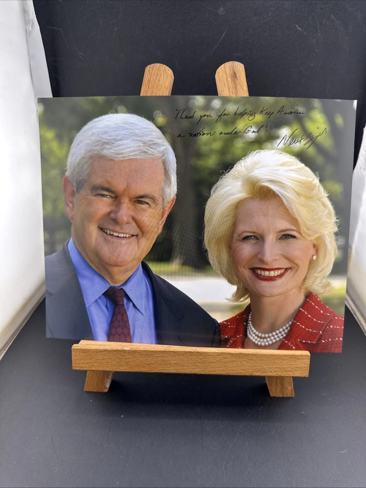 Newt Gingrich 8x10 Inscribed Autograph Photo Signed Picture, image 3