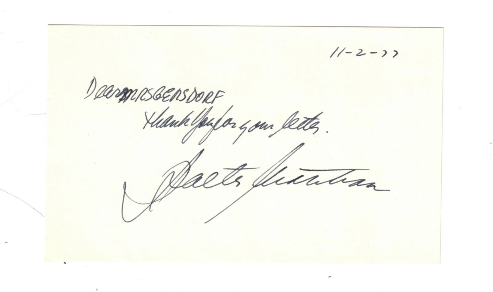 Walter Matthau — WALTER MATTHAU, Actor, signed photo + index card, 1977, image 3