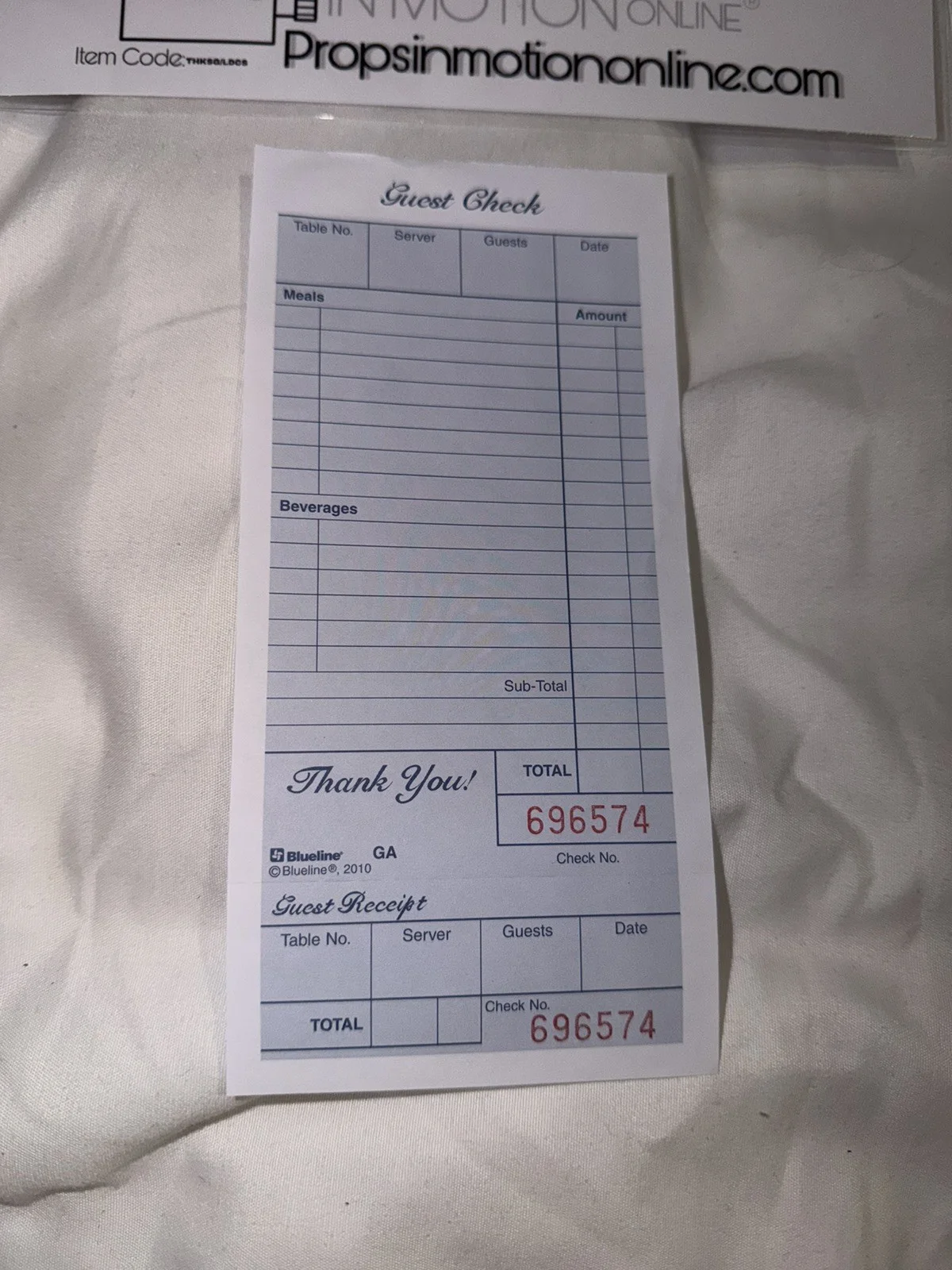 Thanksgiving 2023 check Used Prop Film TV COA Rare Horror Screen Movie, изображение 2