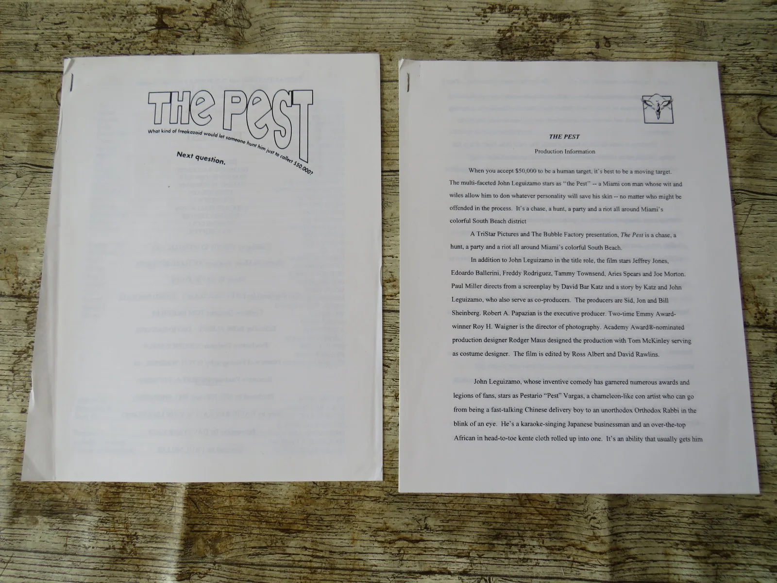 THE PEST ORIGINAL 1997 CINEMA FILM MOVIE PRESS KIT John Leguizamo 6 PHOTOS, изображение 3
