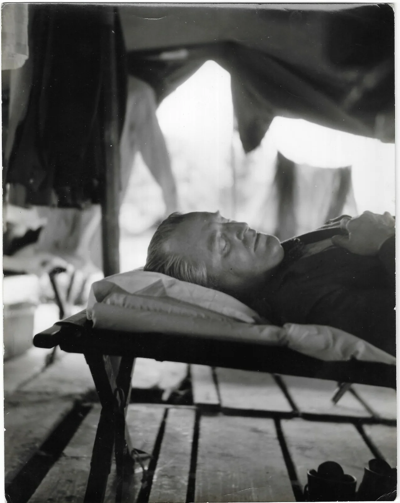 J.A Rank Studio Photo Korea 29th Brigade Concert Party Jack Warner Sleeping 1951, image 2