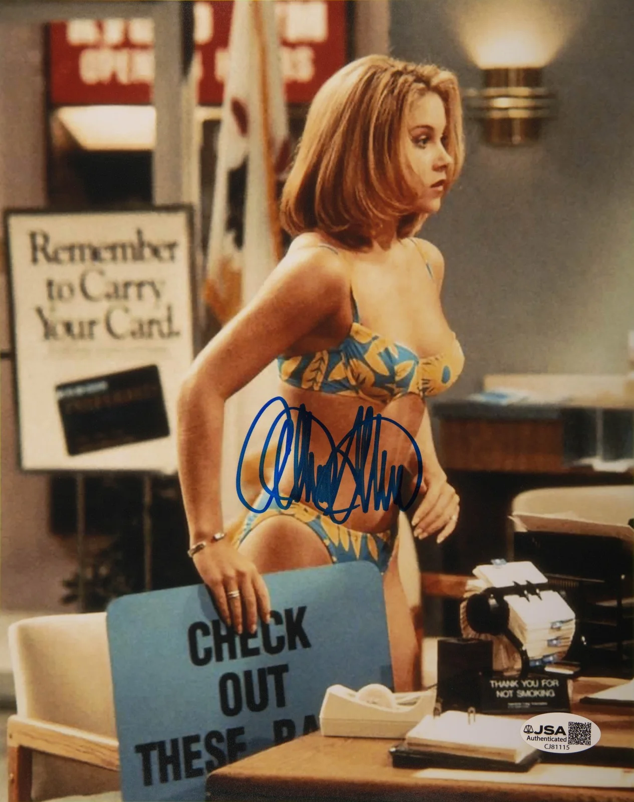 Christina Applegate — Christina Applegate Signed 8x10 Photo as Kelly Bundy w/Inscription JSA..., image 2
