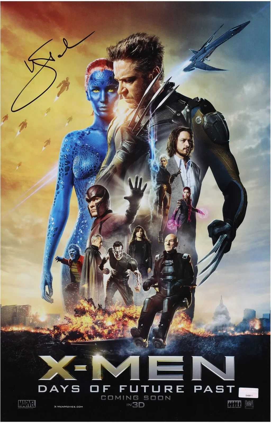 Hugh Jackman — Hugh Jackman X-Men: Days of Future Past Autographed 11" x 17" Movie Poster