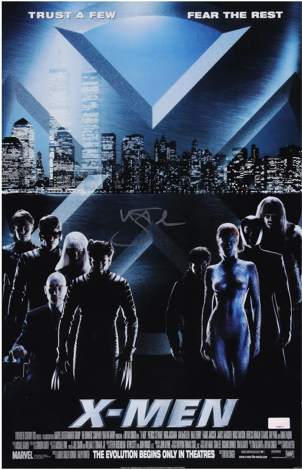 Hugh Jackman — Hugh Jackman X-Men Autographed 11" x 17" Movie Poster
