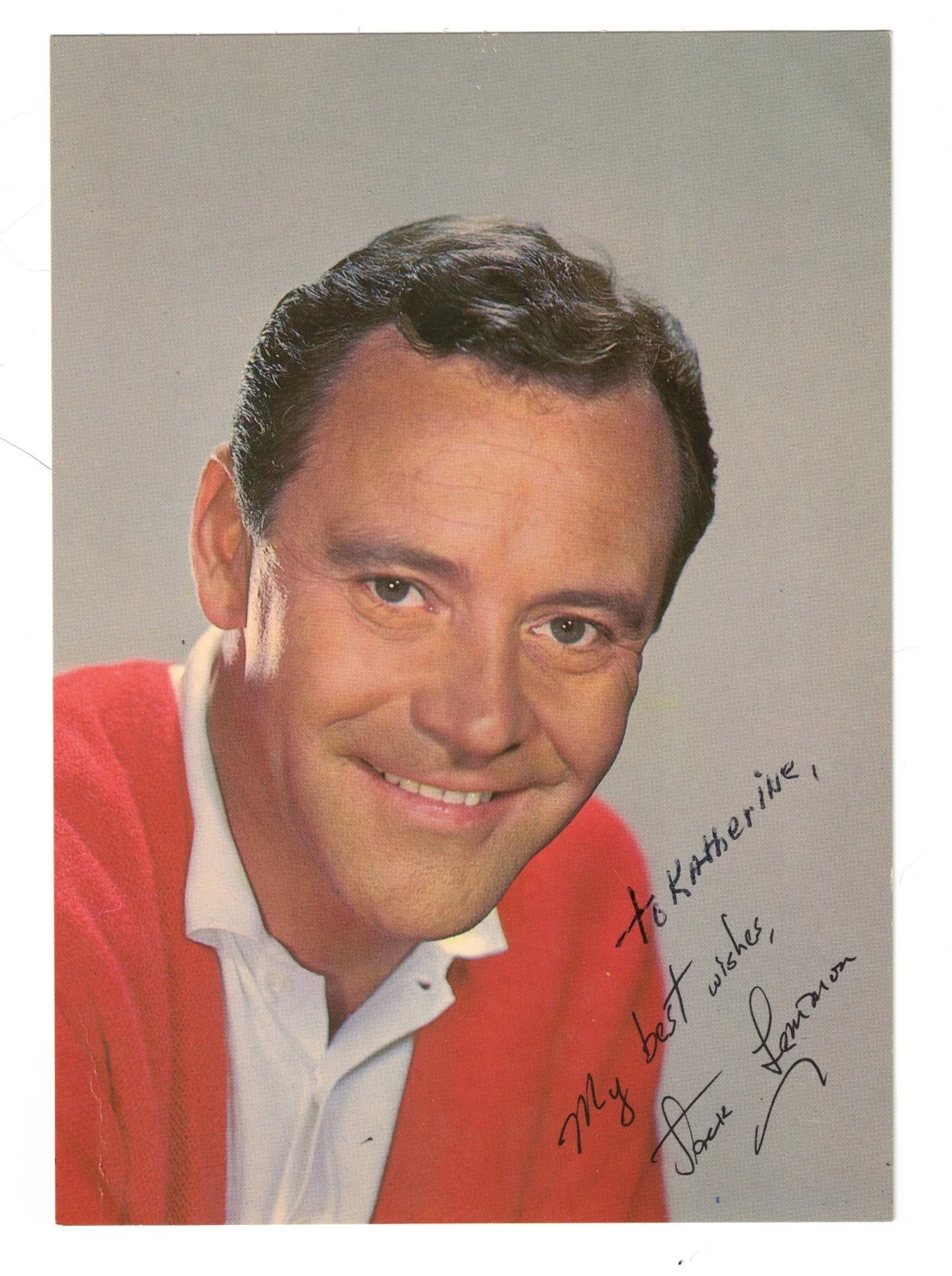 Jack Lemmon — JACK LEMMON, Actor, signed photo + index card, 1973, image 2