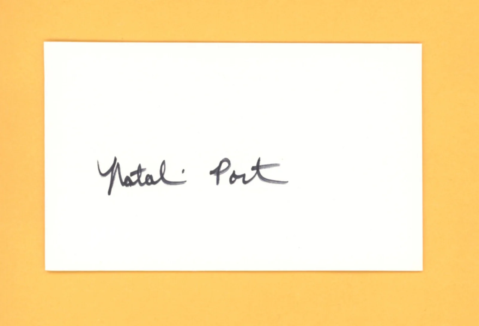 Natalie Portman — Natalie Portman Signed JSA LOA 3X5 Cut Signature Auto Autographed COA BB09779, image 2