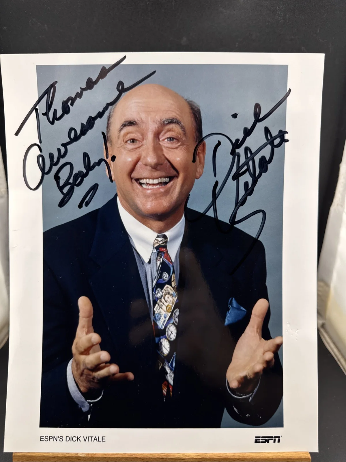 dick vitale — 🏀📺Dick Vitale Signed Autograph ESPN 8x10 Color Photo