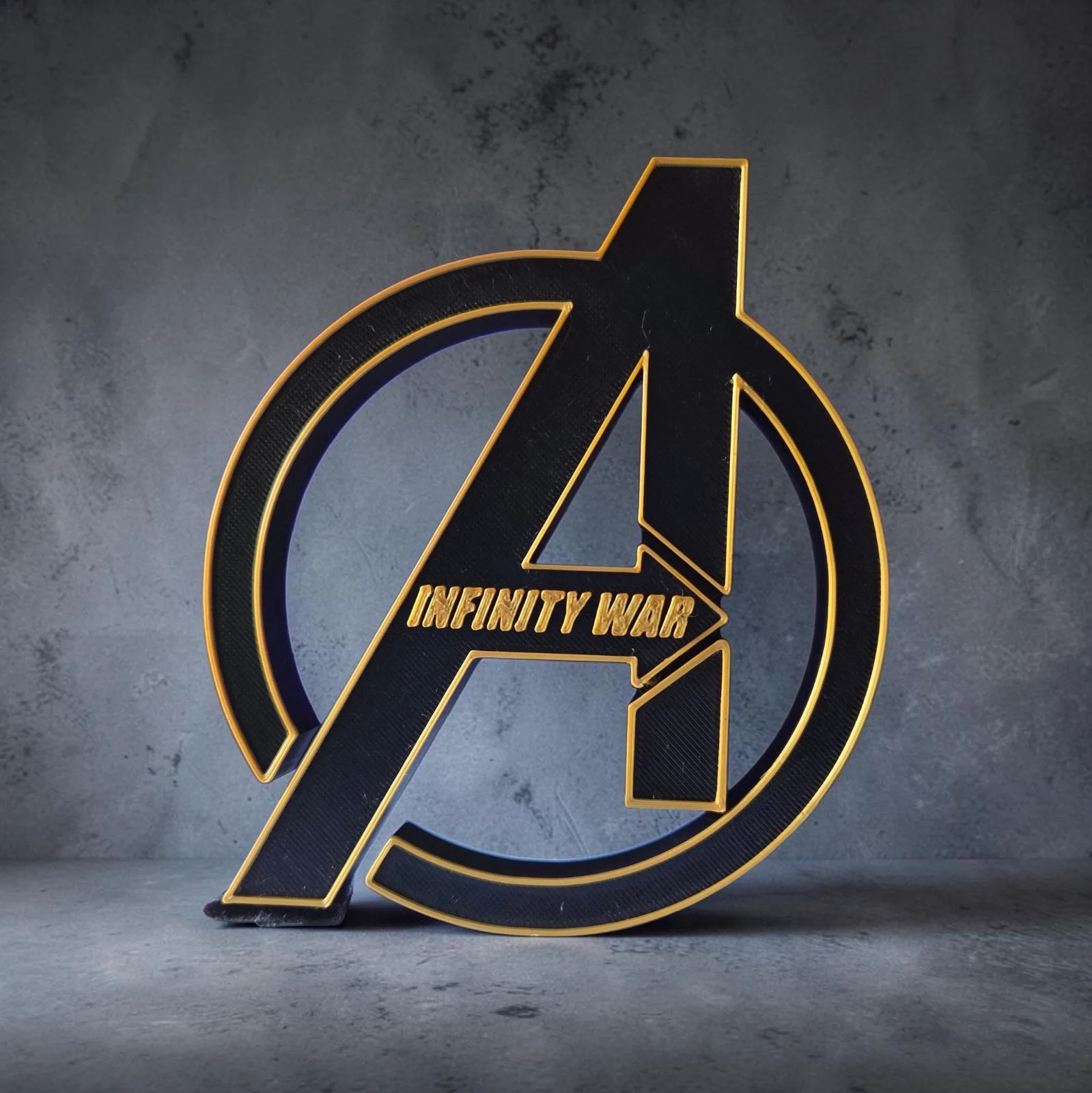 Marvel Avengers set of 5 Movie Collection 3D Logos Display Stand Size 5x5 Inches, изображение 3