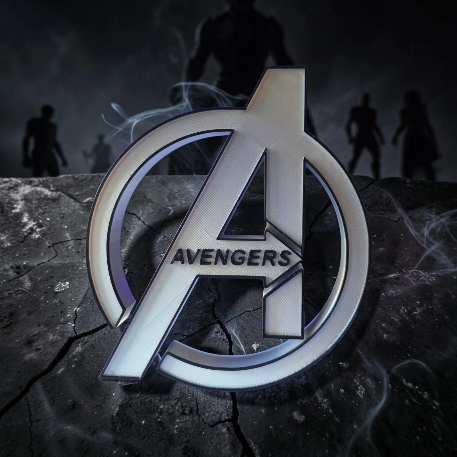 Marvel Avengers set of 5 Movie Collection 3D Logos Display Stand Size 5x5 Inches, изображение 5