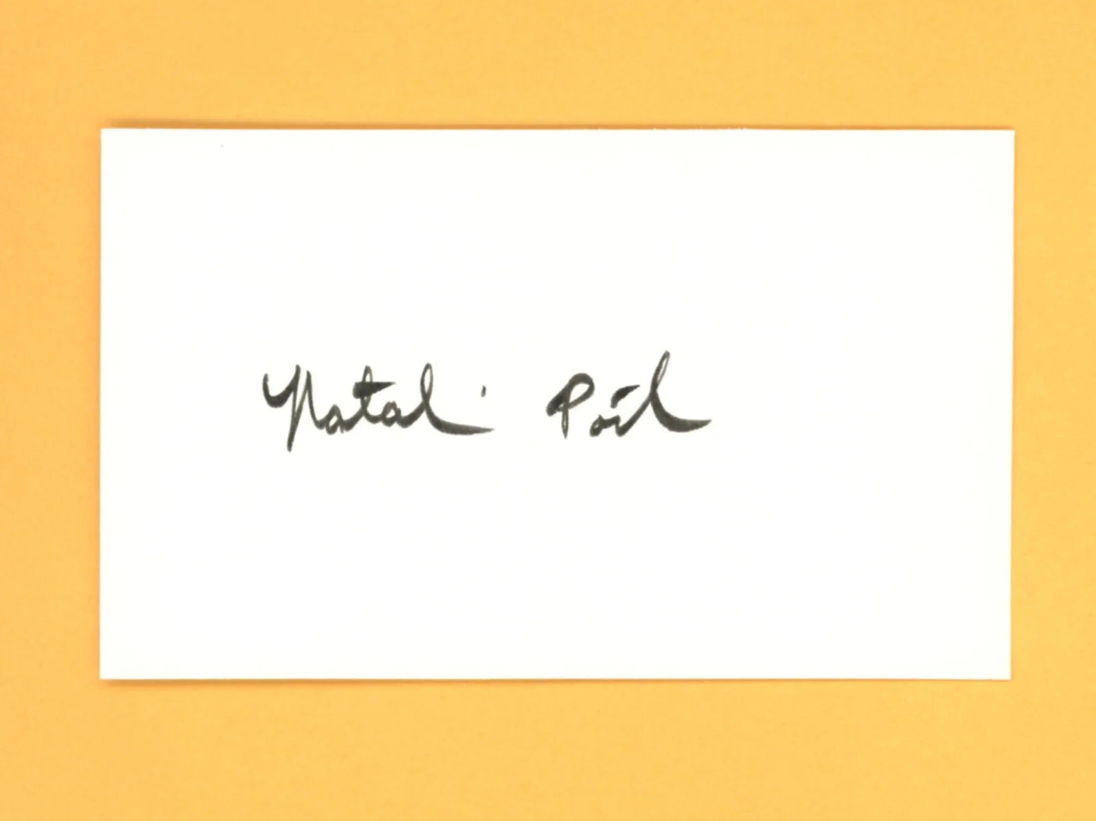 Natalie Portman — Natalie Portman Signed JSA LOA 3X5 Cut Signature Auto Autographed COA BB79091, image 2