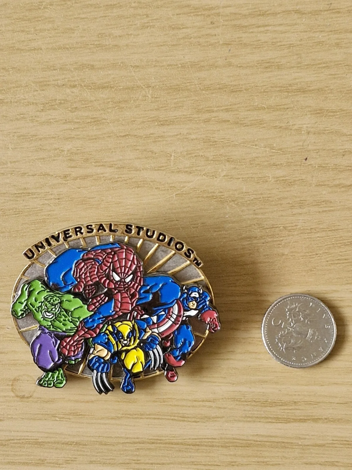 Universal Studio Marvel pin Spider-Man, Hulk, Wolverine, Captain America Vintage, image 4
