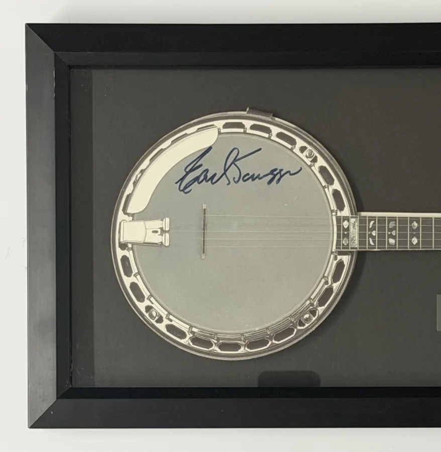 Earl Scruggs Signed Framed Banjo Promo Display JSA Authenticated Rare Bluegrass, изображение 2