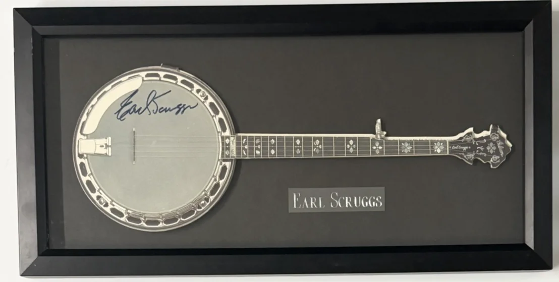 Earl Scruggs Signed Framed Banjo Promo Display JSA Authenticated Rare Bluegrass, изображение 5