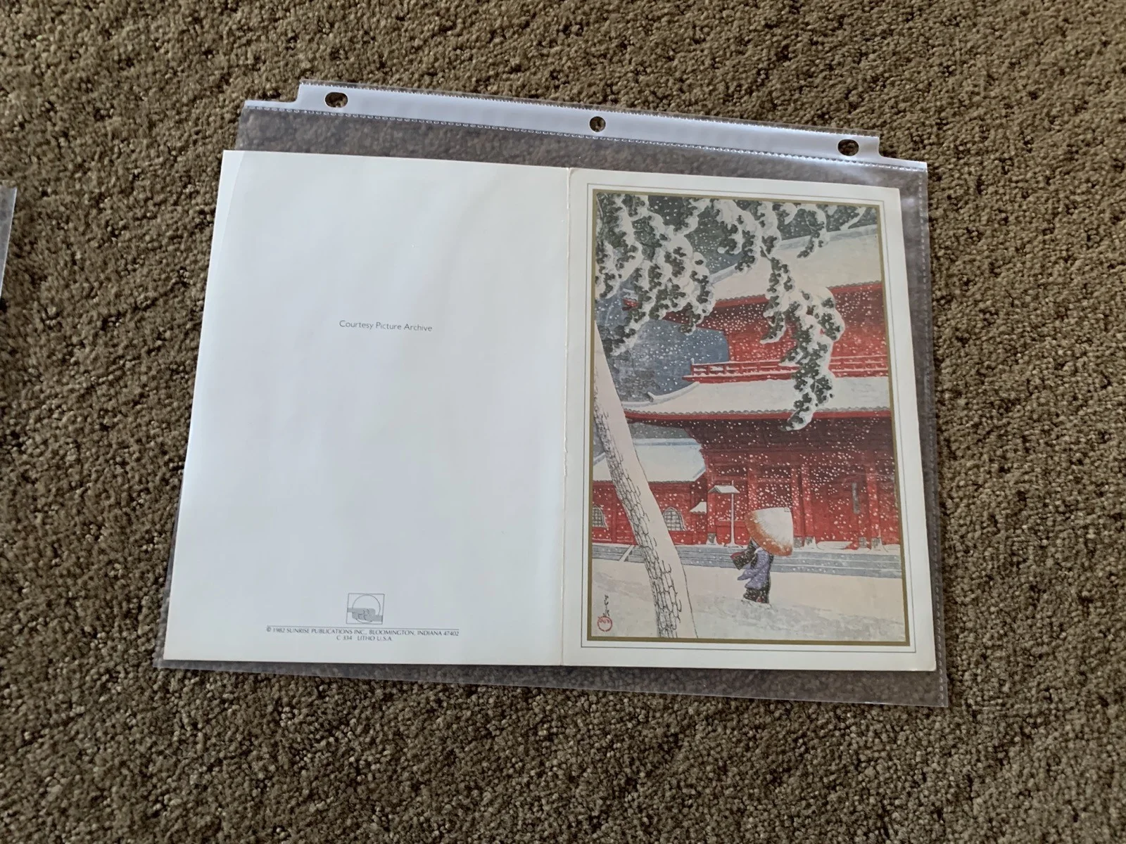 Autographed Nancy Dussault Holiday Card, image 2