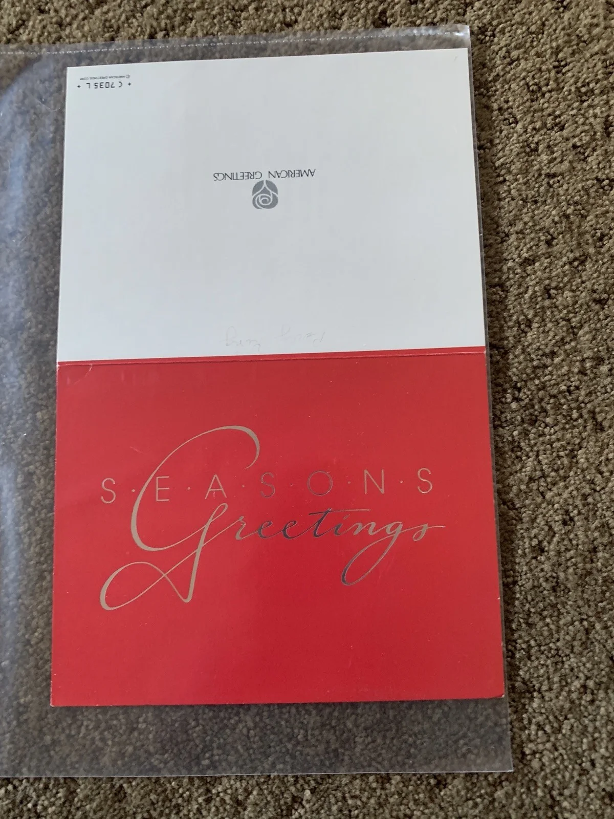 Autographed Pery King Holiday Card, image 2
