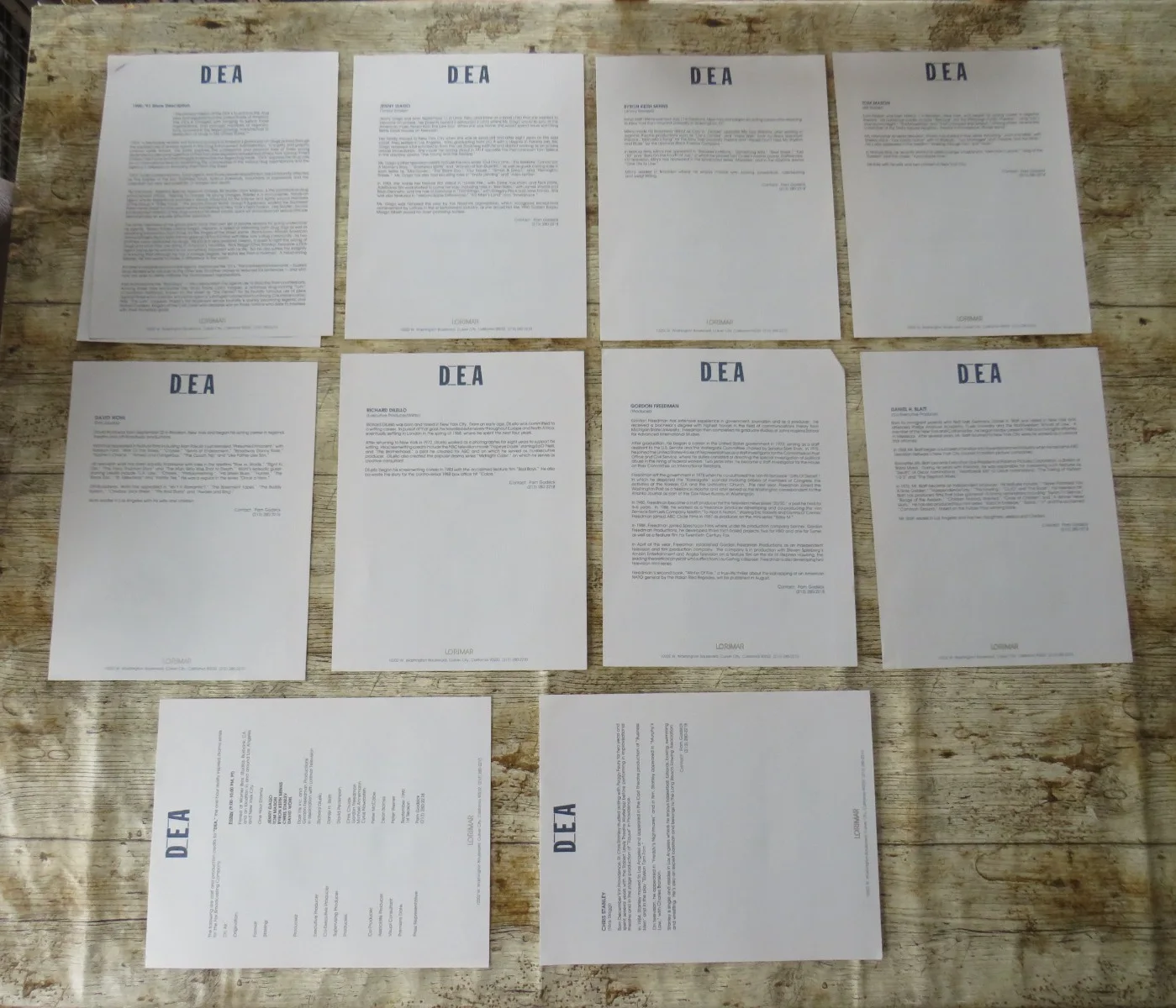 D. E. A. ORIGINAL 1990 FOX / LORIMAR SERIES PRESS KIT Jenna Gago 8 PHOTOS RARE, image 3