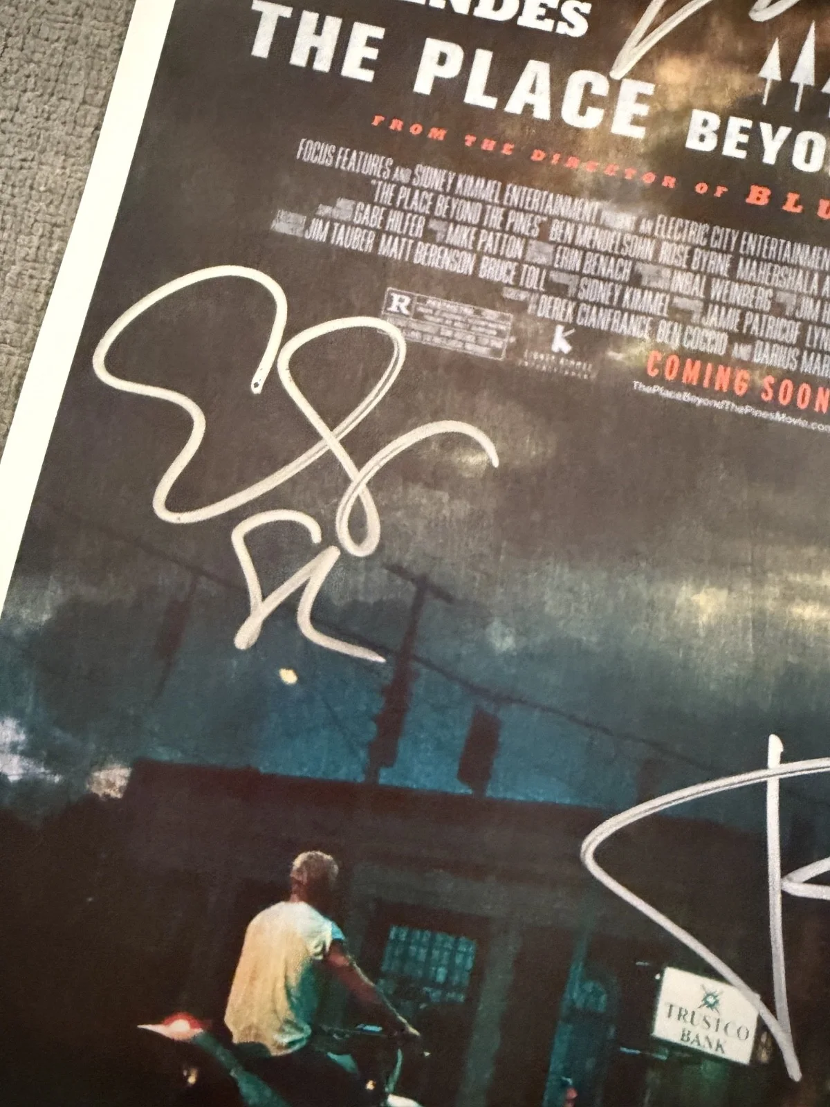 Ryan Gosling, Bradley Cooper, Eva Mendes — The Place Beyond the Pines 11x17 Poster Hand Signed Gosling Cooper Mendes w/COA, image 3