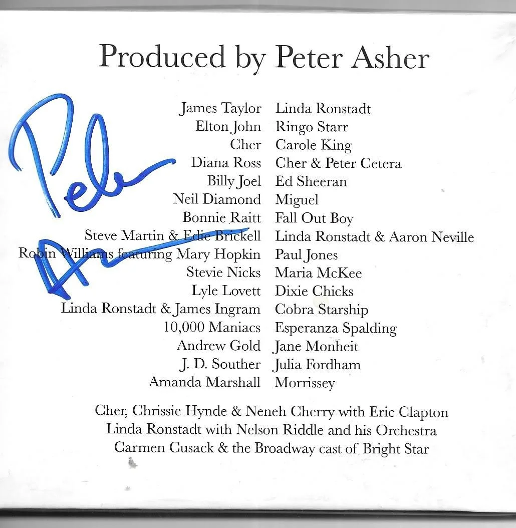 PETER ASHER — PETER ASHER PRODUCED BY PETER ASHER RARE SIGNED DIGI-PAK CD