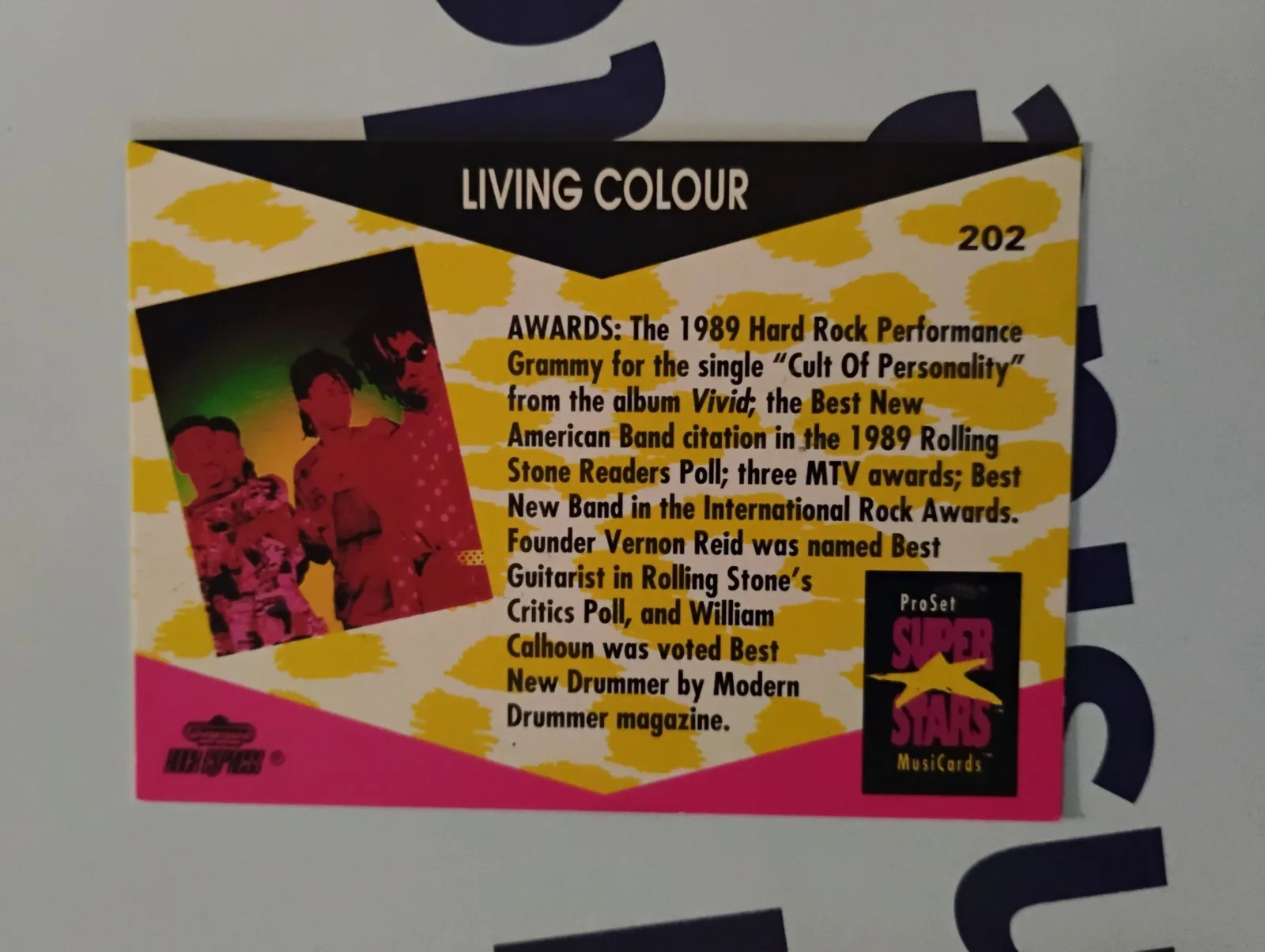 WILL CALHOUN COREY GLOVER LIVING COLOUR DUAL SIGNED AUTOGRAPH TRADING CARD RARE, изображение 2