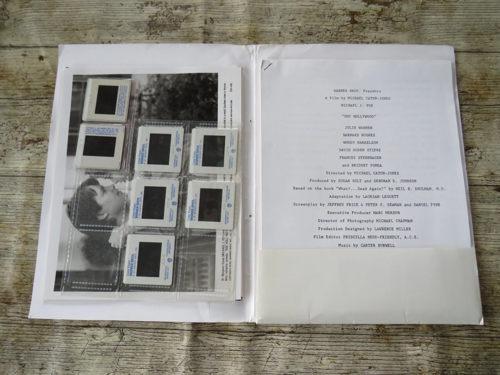 DOC HOLLYWOOD ORIGINAL 1991 CINEMA PRESS KIT Michael J. Fox 8 PHOTOS 8 SLIDES, изображение 2