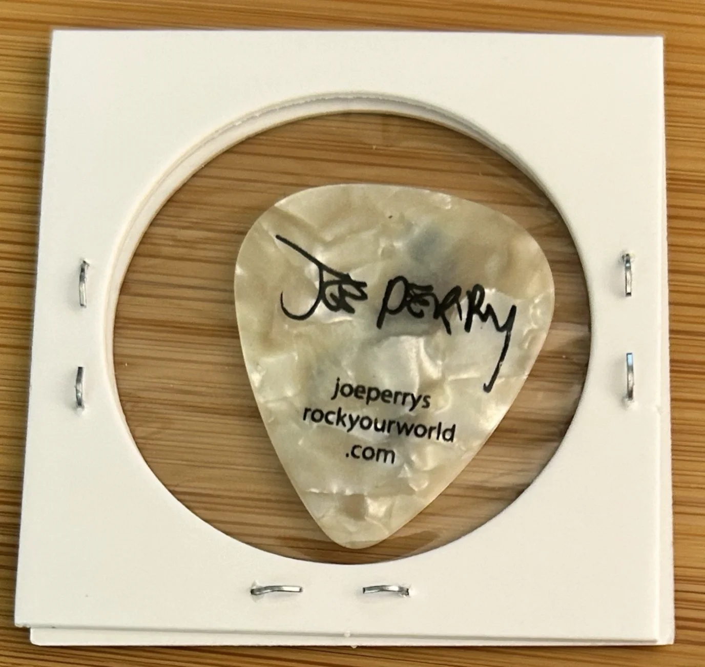 Joe Perry (Aerosmith) Signature Guitar Pick - Rock Your World - Pearl, изображение 2