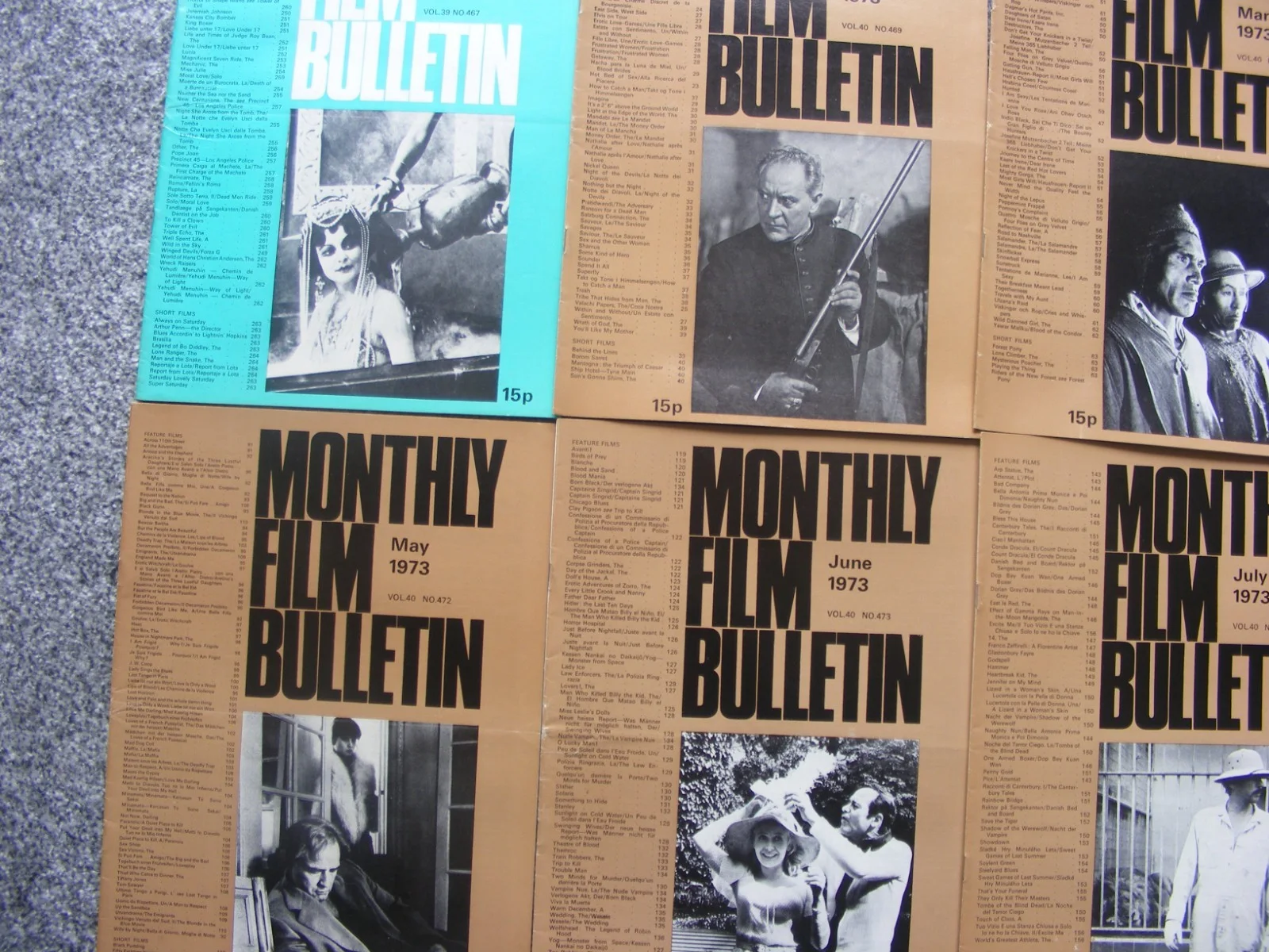 vintage 1973 british film institute magazines; missing jan otherwise full set, image 3