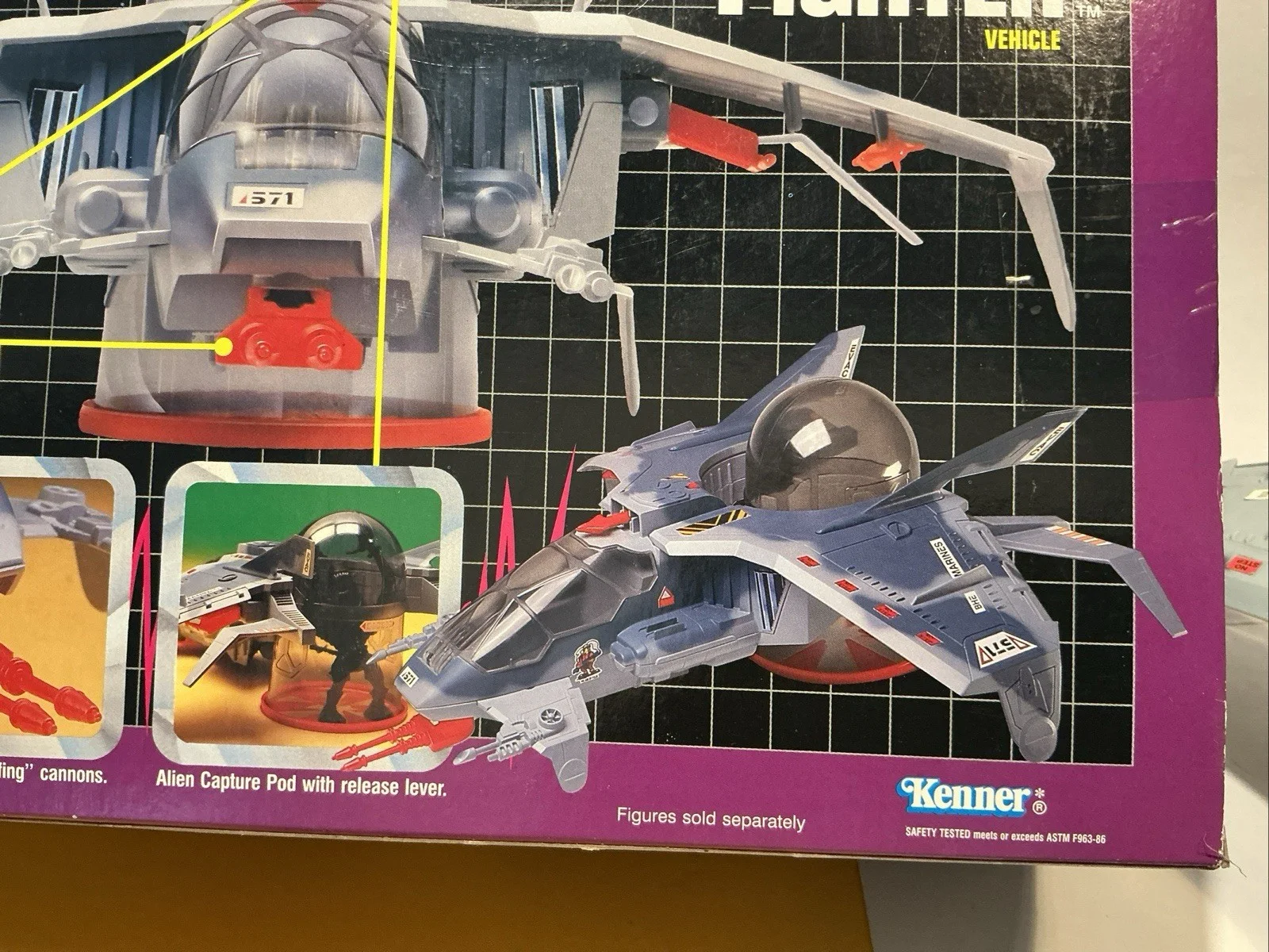 VINTAGE ALIENS SPACE MARINE EVAC FIGHTER 1992 KENNER Includes2 Figures Boxed, image 3