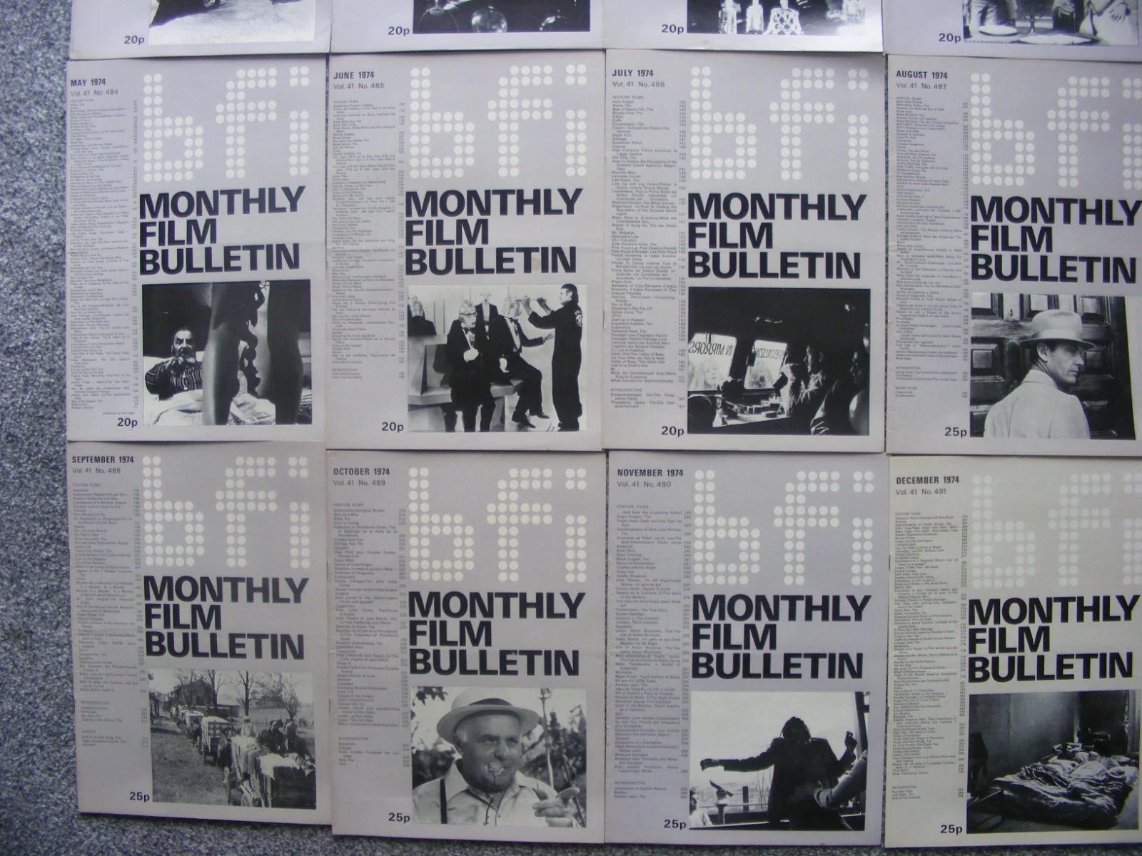 vintage 1974 british film institute magazines; full set for the year, exorcist,, изображение 2
