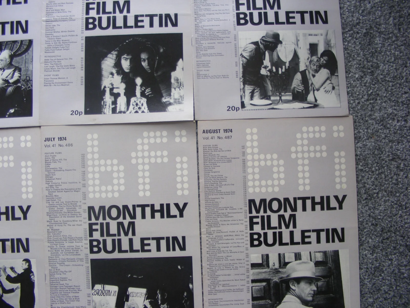 vintage 1974 british film institute magazines; full set for the year, exorcist,, изображение 4