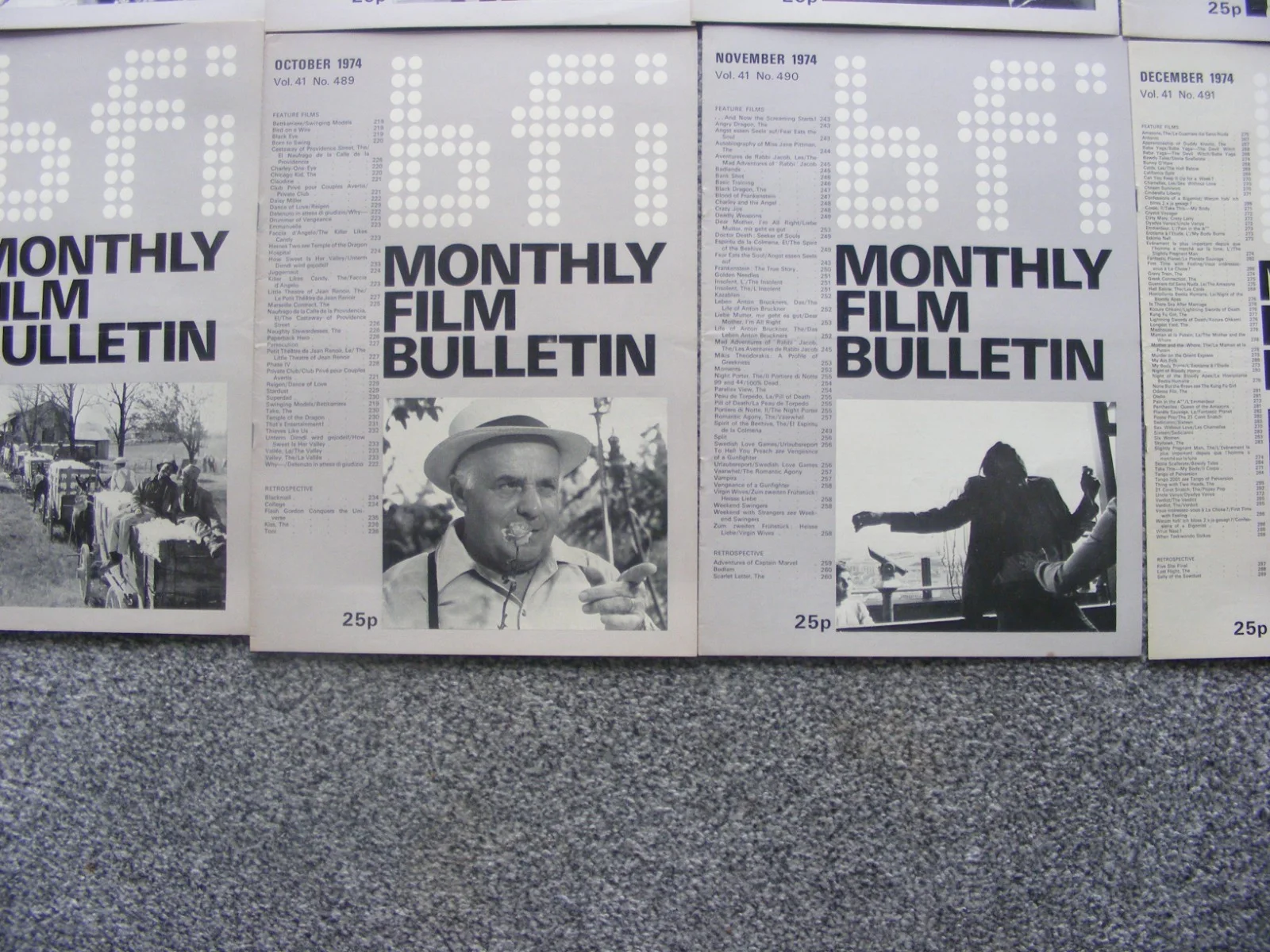 vintage 1974 british film institute magazines; full set for the year, exorcist,, изображение 5