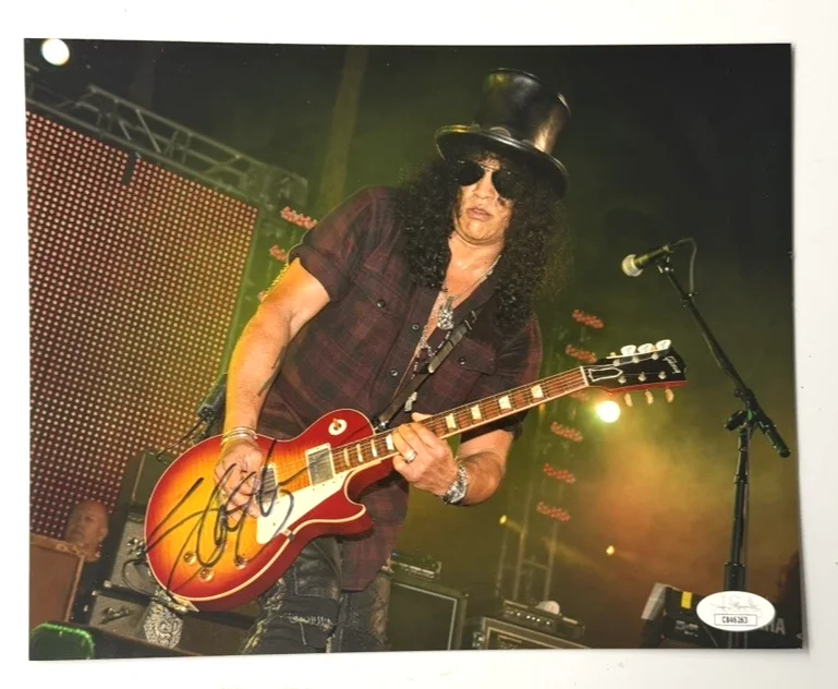 Slash Signed 8x10 Photo Guns N’ Roses Autographed JSA Certified CB46263, image 2