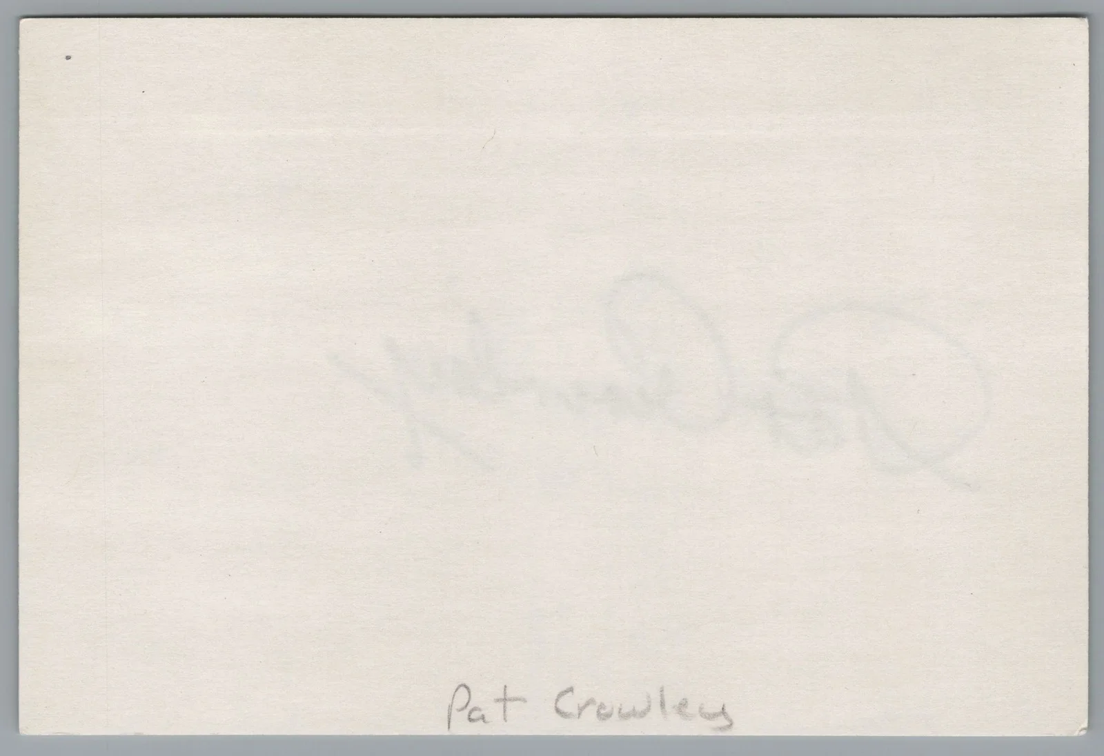 Pat Crowley — Pat Crowley Signed 4x6 Index Card Forever Female Autographed, изображение 2