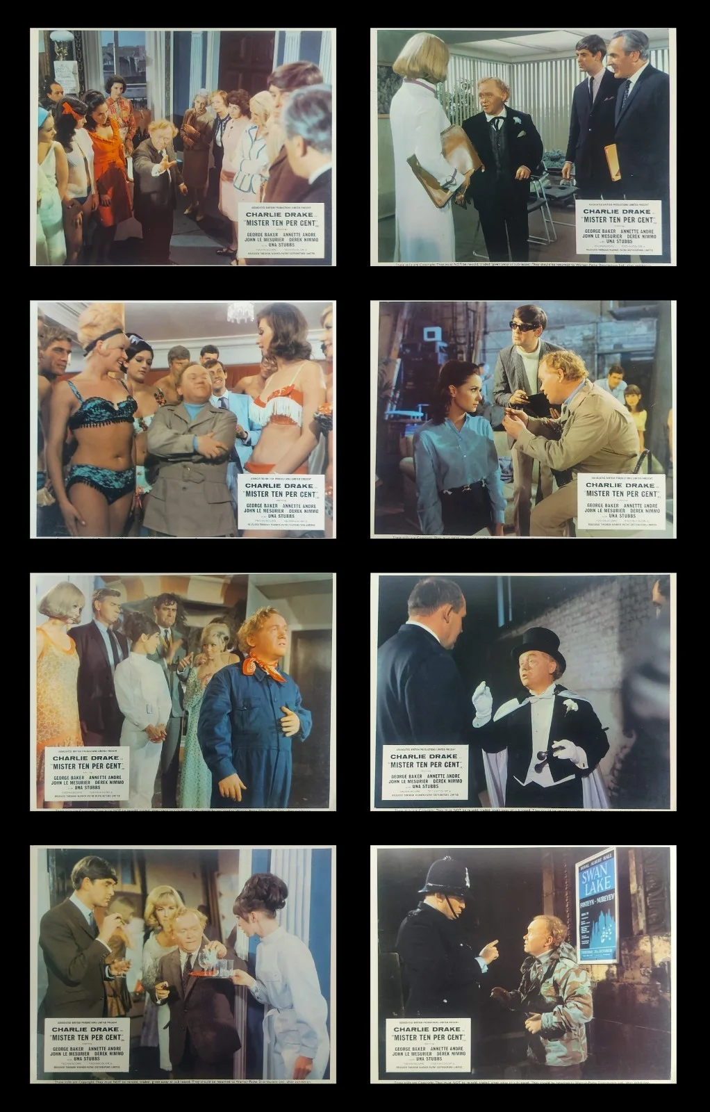 MISTER TEN PERCENT ORIGINAL UK FOH LOBBY CARDS SET 1967, изображение 2