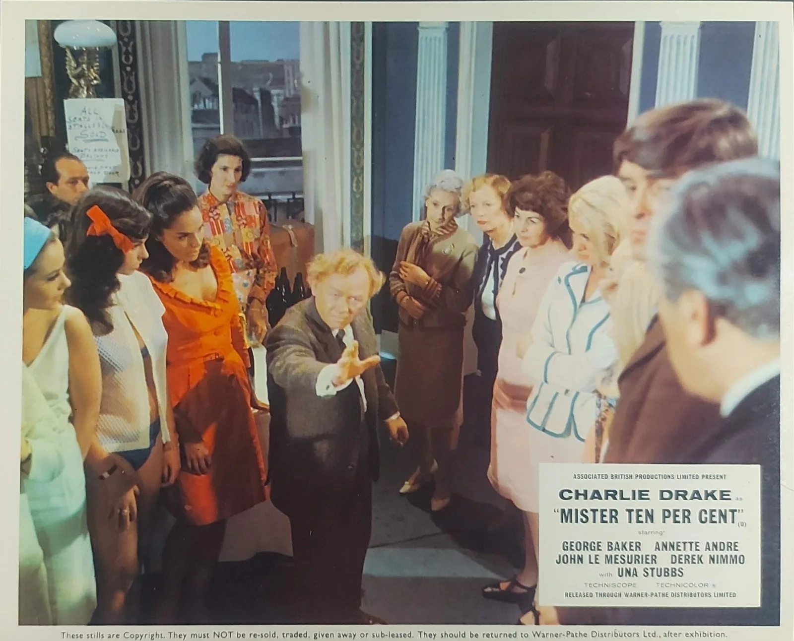 MISTER TEN PERCENT ORIGINAL UK FOH LOBBY CARDS SET 1967, изображение 3