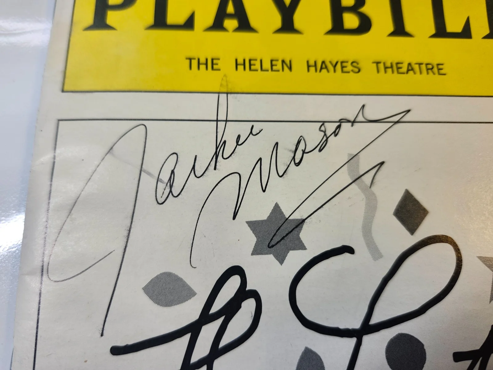 JACKIE MASON — JACKIE MASON JSA SIGNED THE LAST NIGHT OF BALLYHOO PLAYBILL HELEN HAYES THEATRE, изображение 3