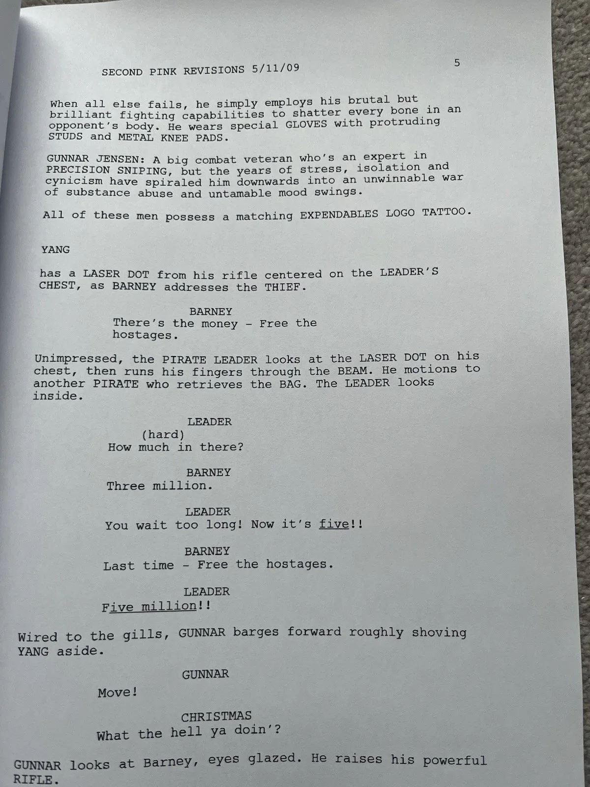 Jason Statham Signed The Expendables Screenplay / Script., image 2