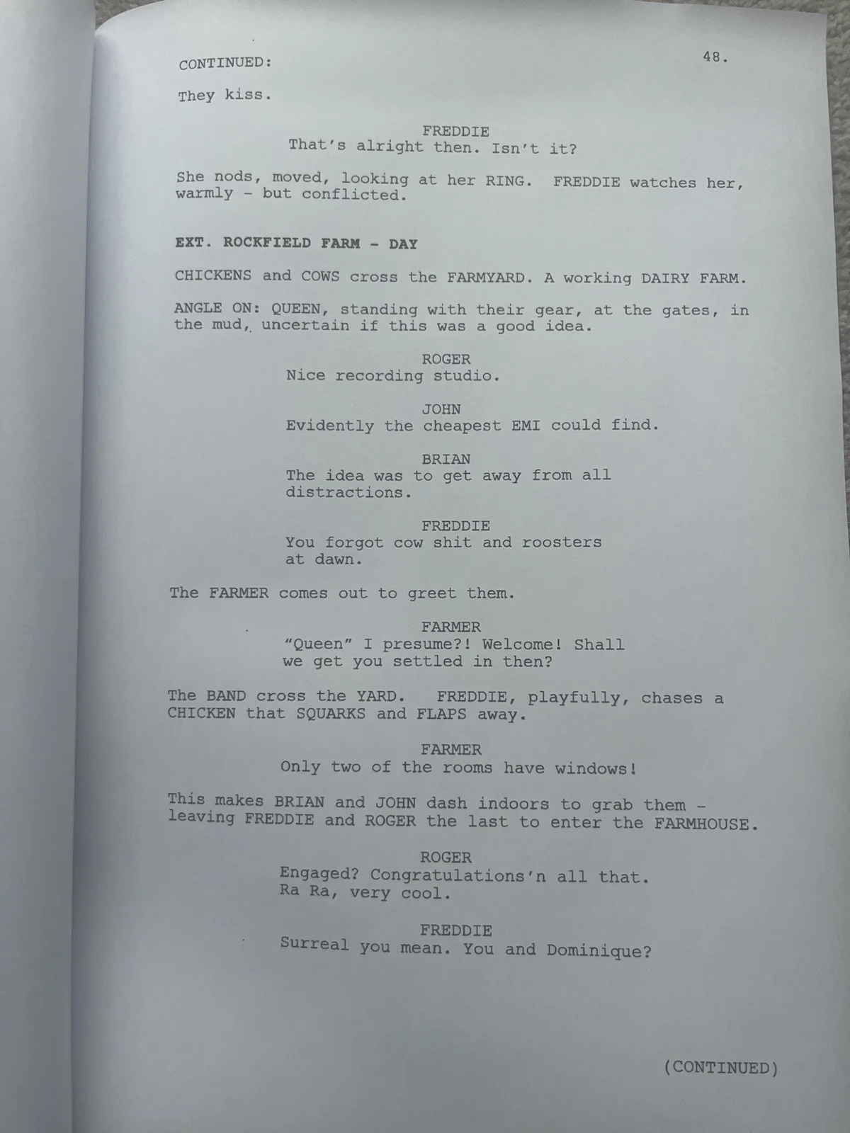 Bohemian Rhapsody Screenplay / Script. Freddie Mercury, Rami Malek., image 2
