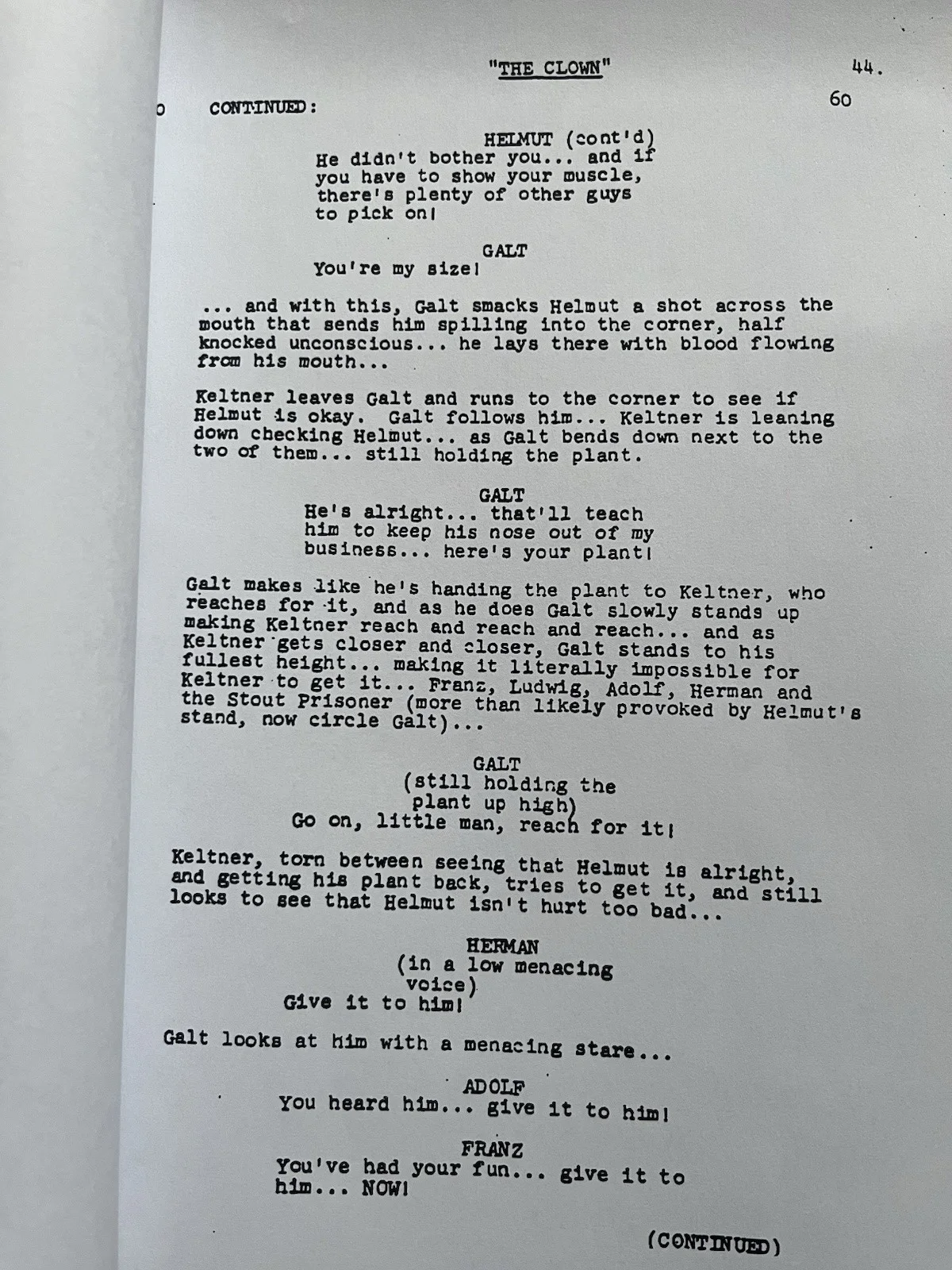 The Day The Clown Cried Film Script. Jerry Lewis., изображение 2