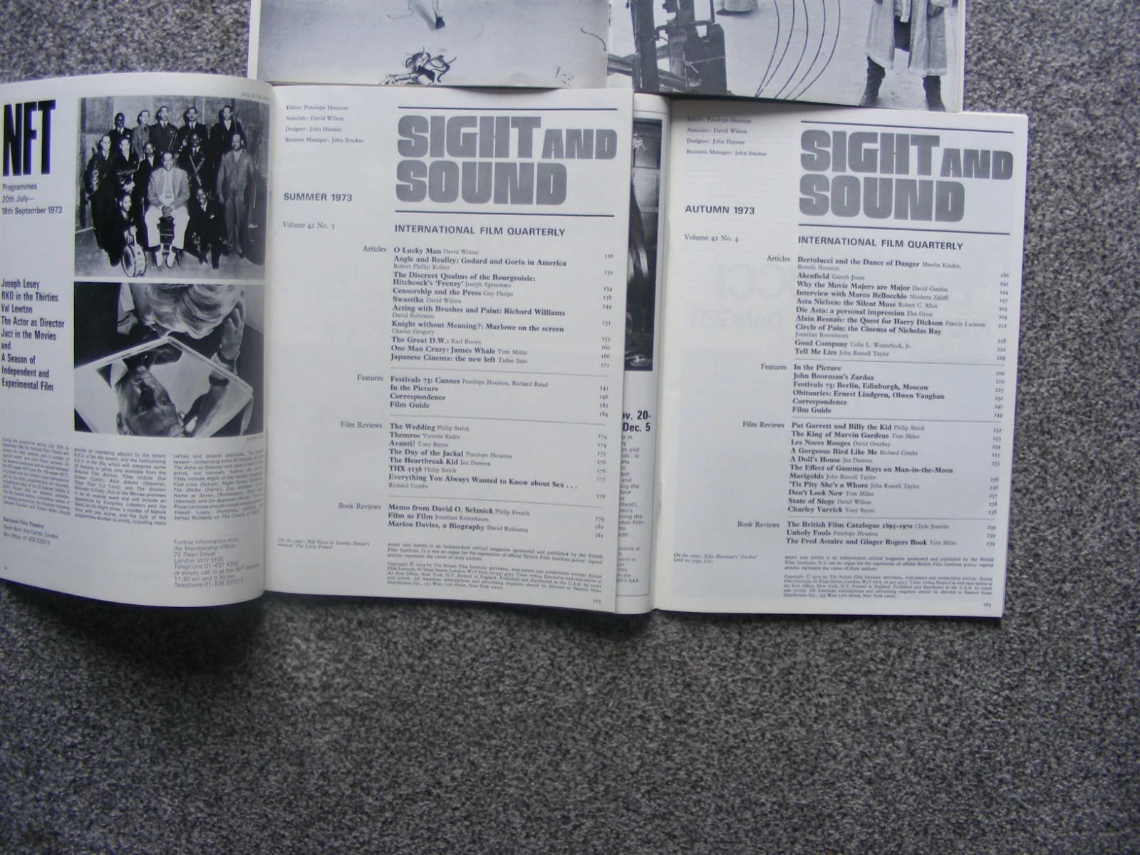 vintage 1973 sight and sound magazines, british film institute; day of the jacka, изображение 5